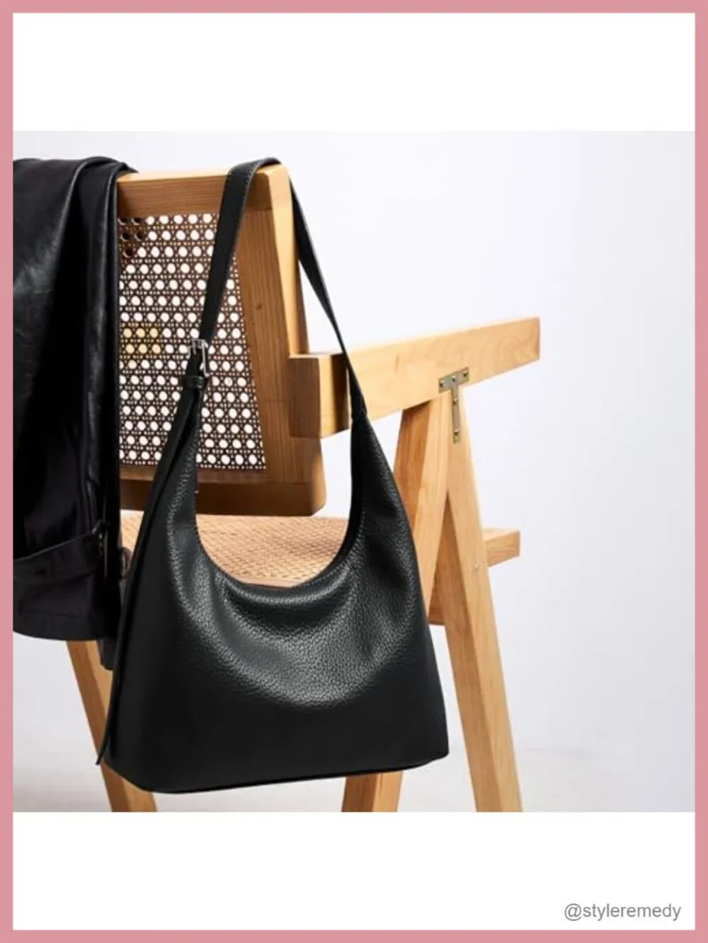 Women's Crescent Hobo Bag Vegan Leather Adjustable Shoulder Crossbody Tote